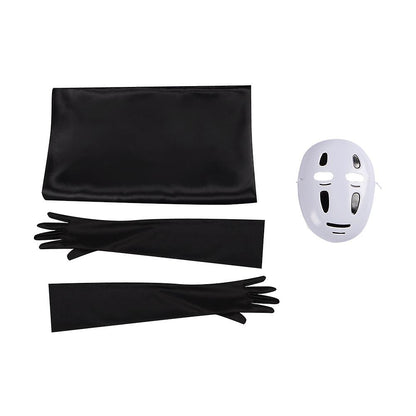 Cosplay Costume Spirited Away No Face Kaonashi Cosplay Costume Halloween Decoration Party Costume Mask Clothing Gloves Set Gifts_yux - Image 3