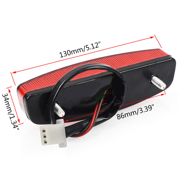 Motorcycle Tail Light Stop Brake Light 12V Red Taillight Brake Tail Light for ATV Off-Road Motorcycle Tail Light Red - Image 4