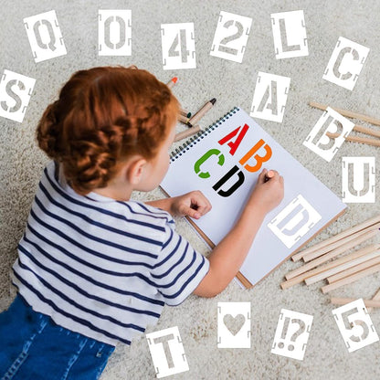 Stencils for letters and numbers, capital letters, alphabet stencils - Image 2
