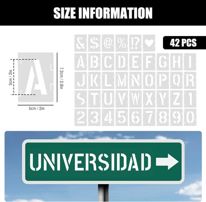 Stencils for letters and numbers, capital letters, alphabet stencils - Image 4