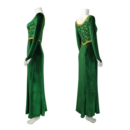 Princess Fiona Dress Halloween Masquerade Green Dress, Party Costume Role Play for Adult S - Image 2