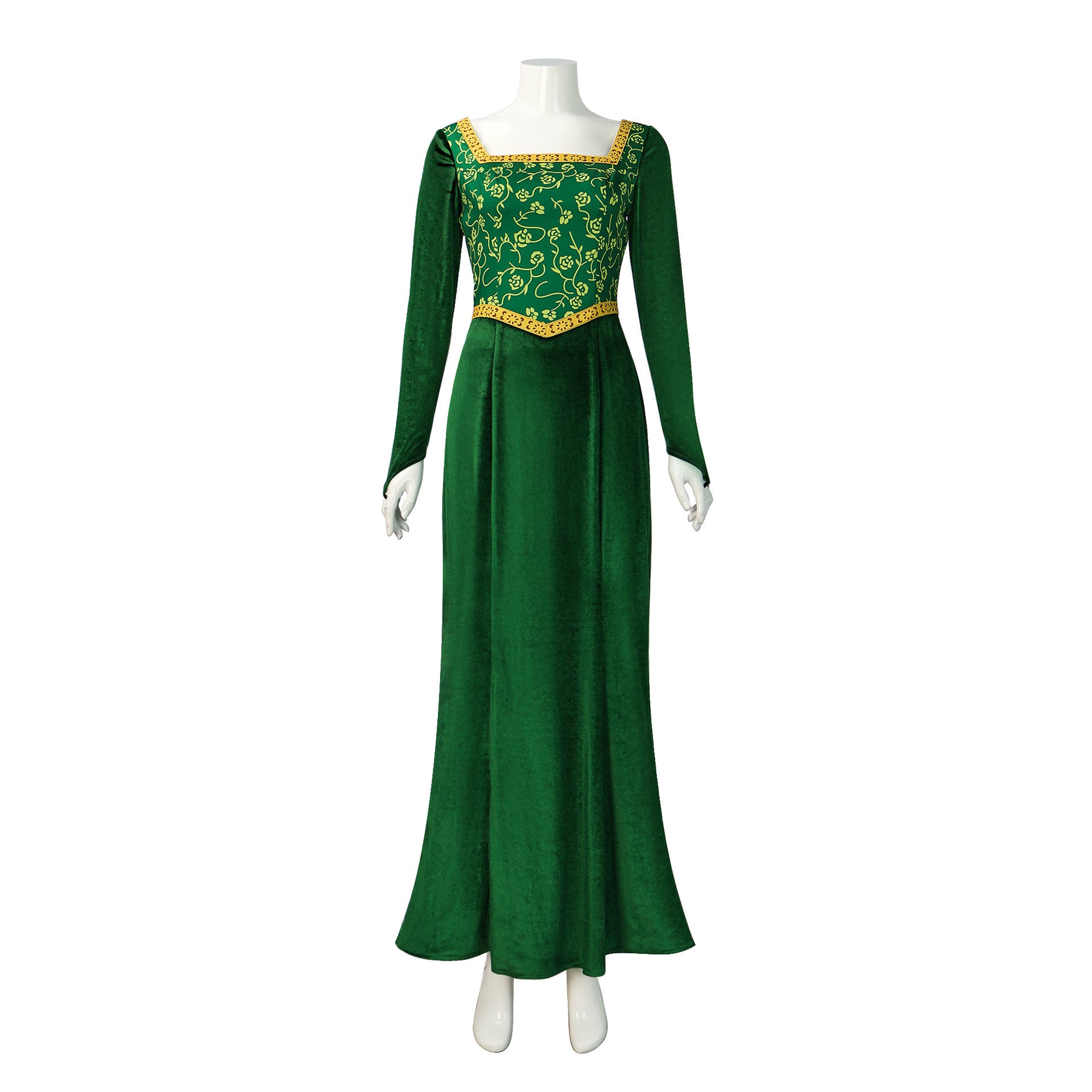 Princess Fiona Dress Halloween Masquerade Green Dress, Party Costume Role Play for Adult S - Image 3