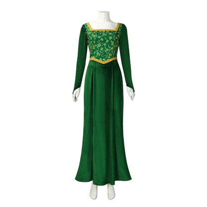 Princess Fiona Dress Halloween Masquerade Green Dress, Party Costume Role Play for Adult S - Image 3