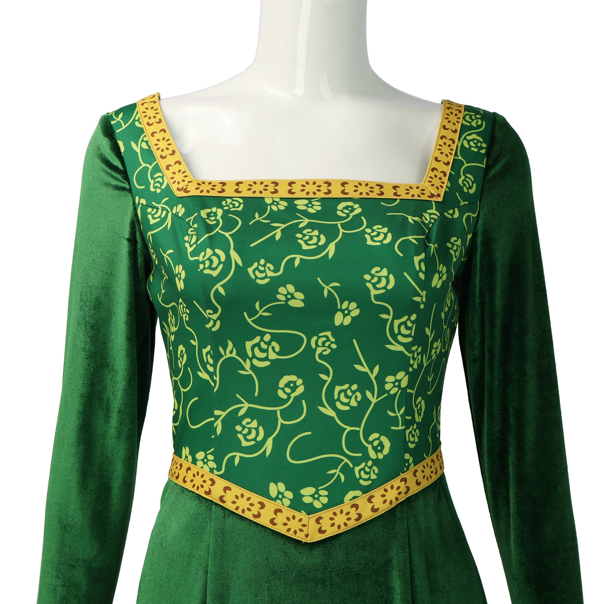 Princess Fiona Dress Halloween Masquerade Green Dress, Party Costume Role Play for Adult S - Image 4