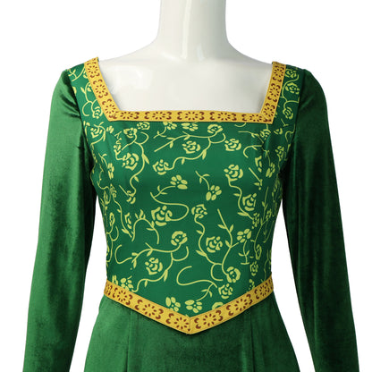 Princess Fiona Dress Halloween Masquerade Green Dress, Party Costume Role Play for Adult S - Image 4