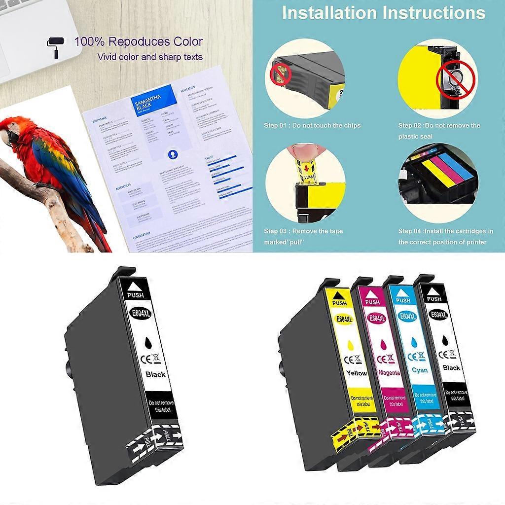 604XL Ink Cartridge for Expression Home XP-2200 XP-2205 Vivid Colors Ink - Image 2