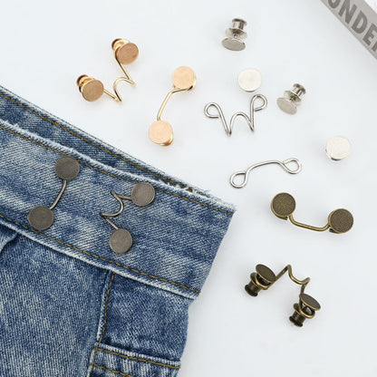 Jeans Waist Adjustment Set, No Stitching, Removable Trouser Buttons, Jeans Waist Buckle, Jeans Tightening Buckle for Waist Adjustment{EE} - Image 3