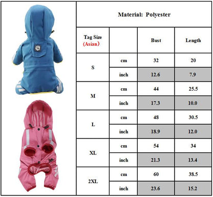 Dog Rainwear Raincoat Pet Hood Waterproof Jacket Clothing pink L - Image 5