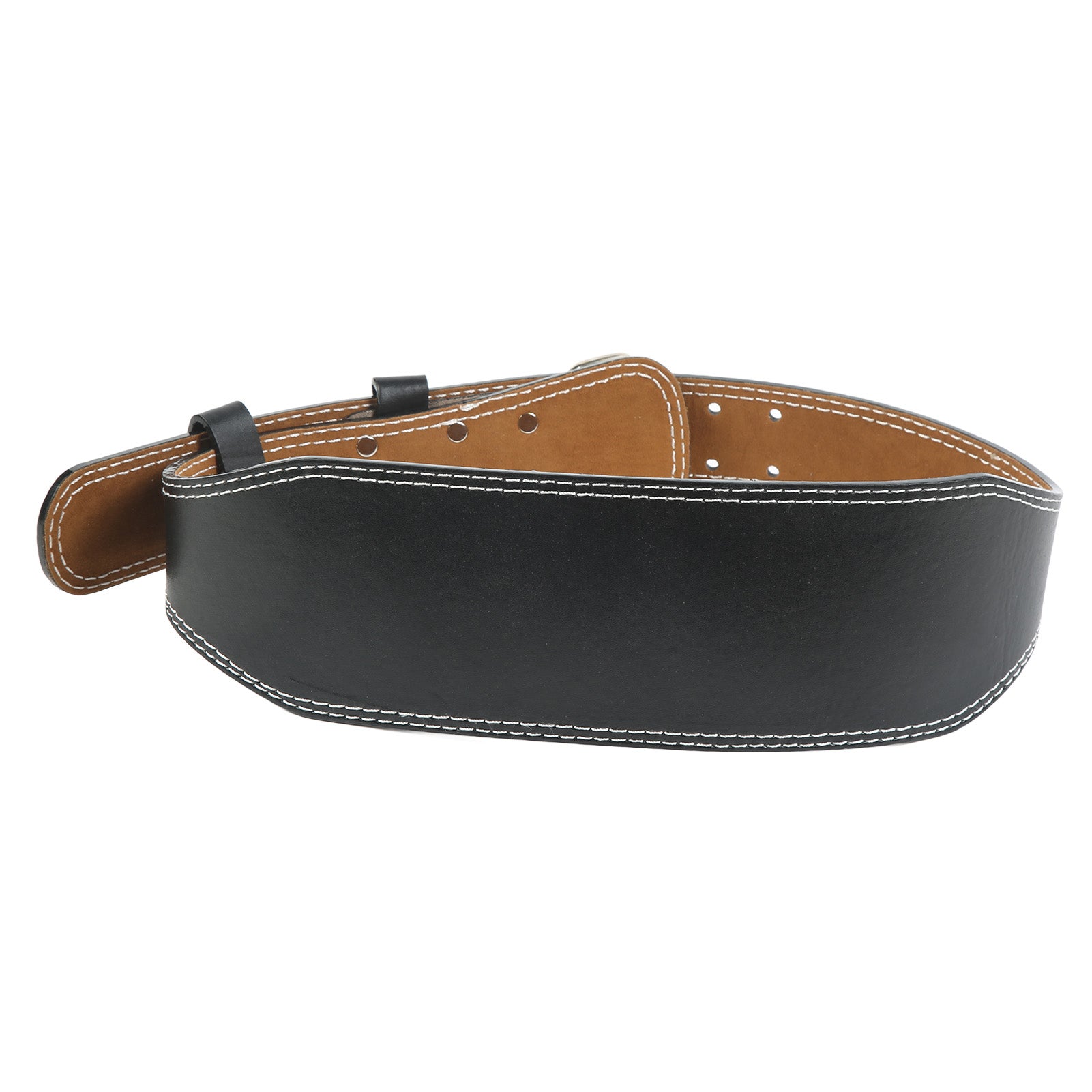 Weight belt for weightlifting, wide sports belt for waist support, fitness belt for rowing, squats, deadlifts, black - Image 2