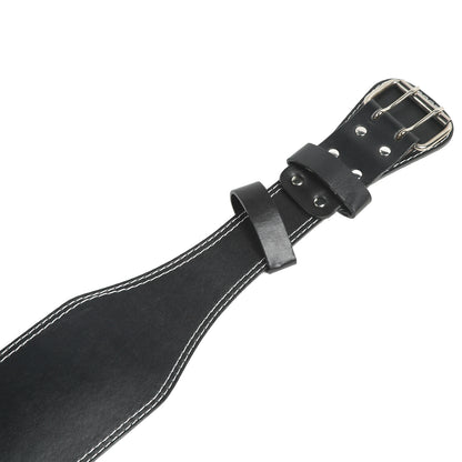 Weight belt for weightlifting, wide sports belt for waist support, fitness belt for rowing, squats, deadlifts, black - Image 5