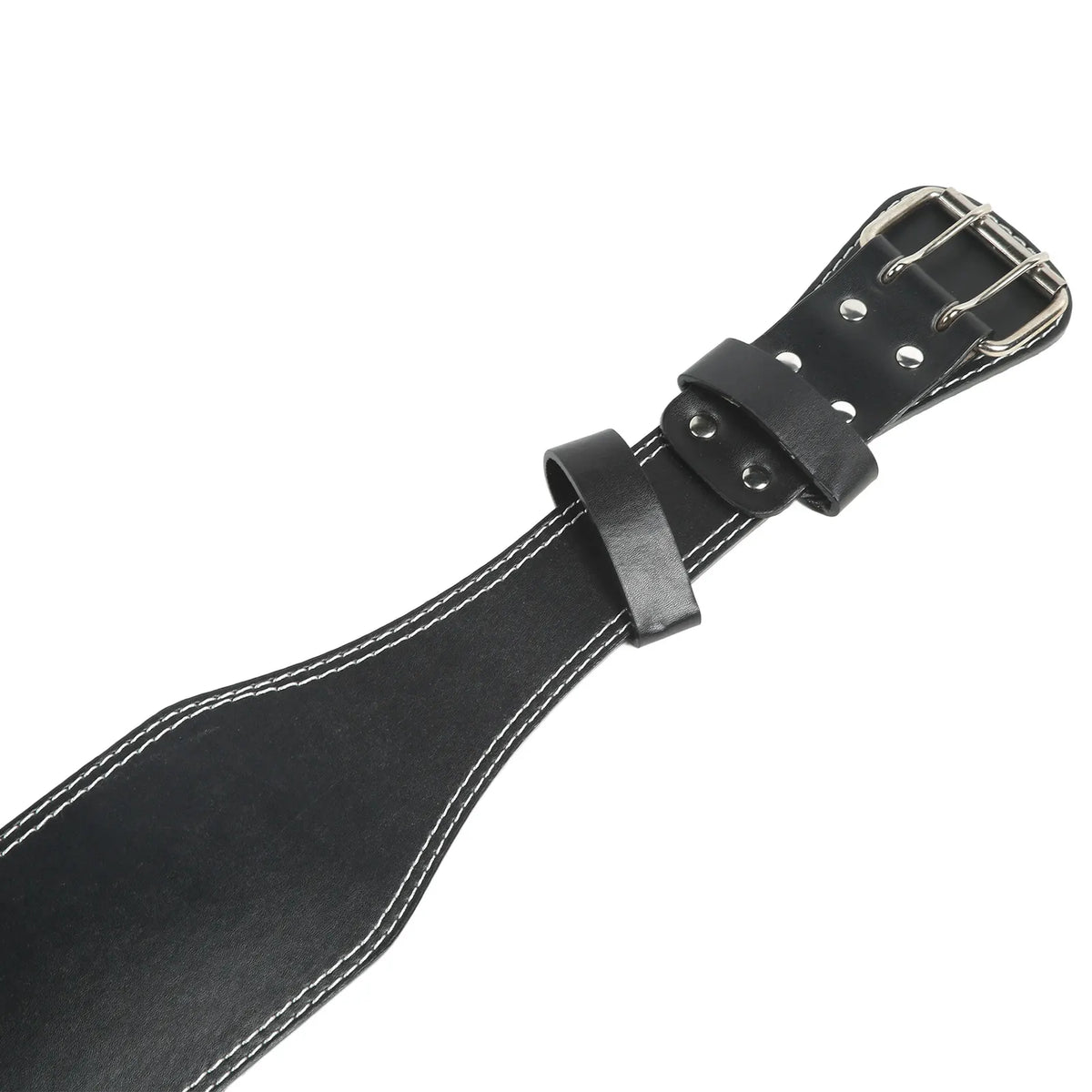 Weight belt for weightlifting, wide sports belt for waist support, fitness belt for rowing, squats, deadlifts, black - Image 5