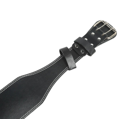 Weight belt for weightlifting, wide sports belt for waist support, fitness belt for rowing, squats, deadlifts, black - Image 5