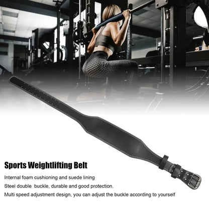Weight belt for weightlifting, wide sports belt for waist support, fitness belt for rowing, squats, deadlifts, black - Image 9