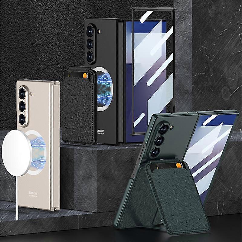 GKK Integrated Magnetic Foldable Card Slot Phone Case For Samsung Galaxy Z Fold7 5G Grey Grey - Image 2