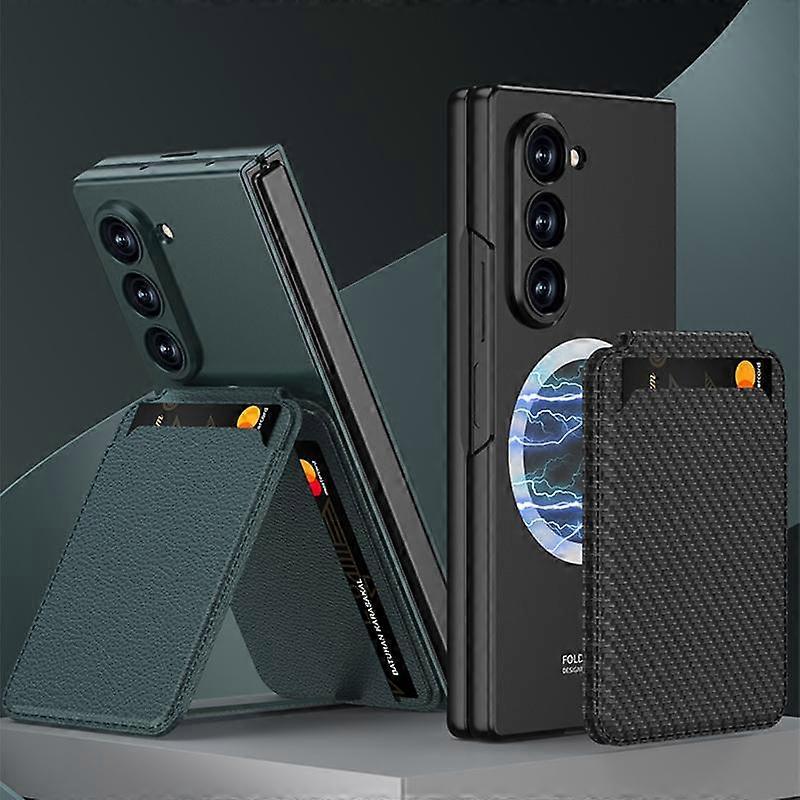 GKK Integrated Magnetic Foldable Card Slot Phone Case For Samsung Galaxy Z Fold7 5G Grey Grey - Image 3