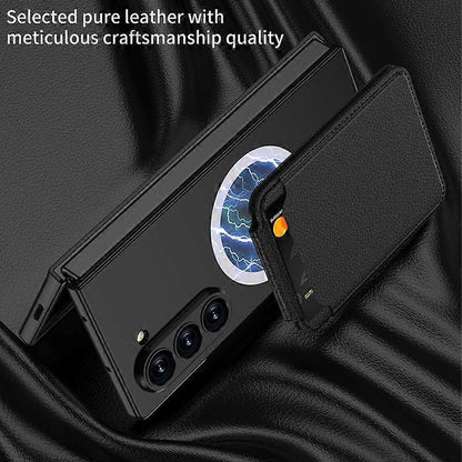 GKK Integrated Magnetic Foldable Card Slot Phone Case For Samsung Galaxy Z Fold7 5G Grey Grey - Image 4