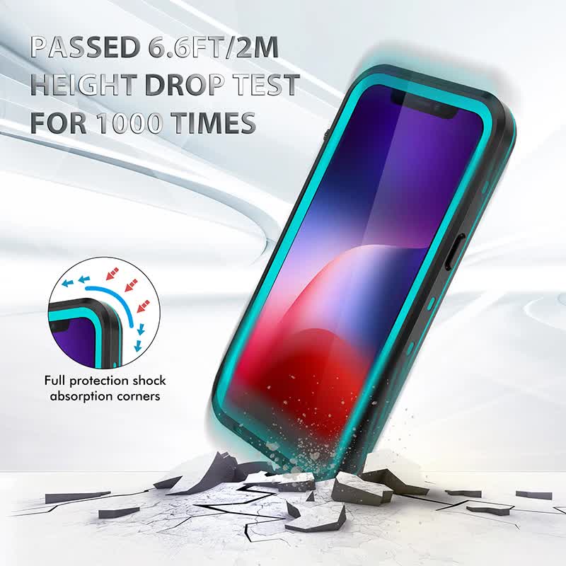 IP68 Waterproof Case for iPhone 15 14 13 12 11 Pro Max XS Max XR 7 8 RedPepper Transparent Protection Diving Underwater Swimming Outdoor Sports BK with Strap BK with Strap i-Phone 14 Pro Max - Image 4