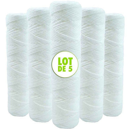 5-Pack 9 3/4 Inch Anti-Sediment Water Filter Cartridges - 20 Micron Compatible with 10 Inch Filter_MGF - Image 2