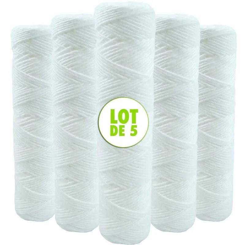 5-Pack 9 3/4 Inch Anti-Sediment Water Filter Cartridges - 20 Micron Compatible with 10 Inch Filter_MGF - Image 2