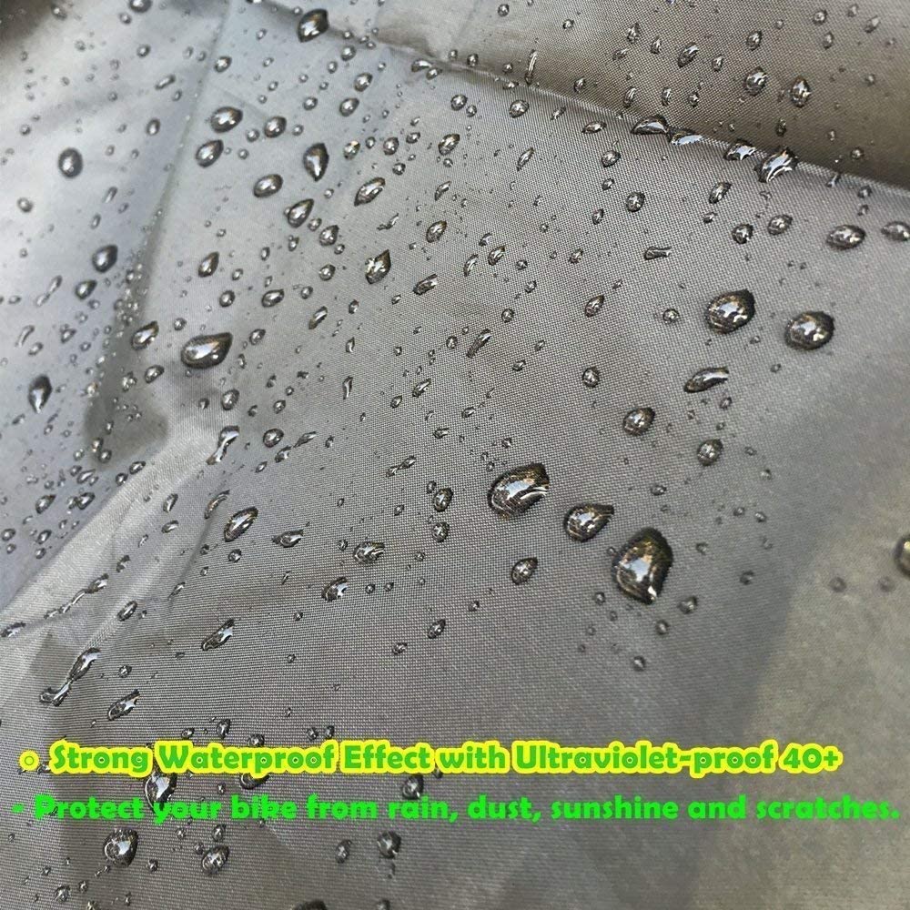 Bicycle cover for outdoor storage, cover/bike storage for mountain bikes. —XL,200*70*110CM,Silver and black, - Image 2