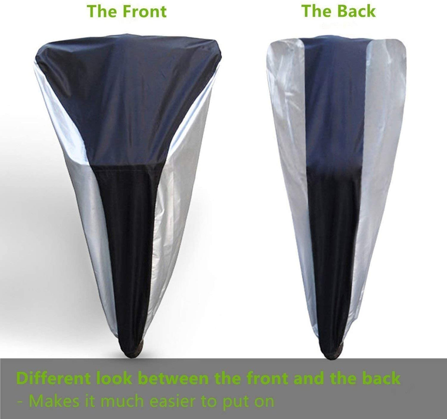 Bicycle cover for outdoor storage, cover/bike storage for mountain bikes. —XL,200*70*110CM,Silver and black, - Image 3