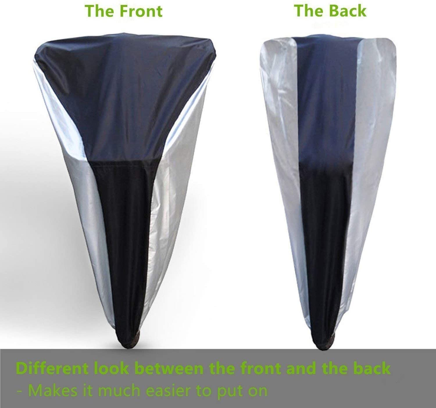 Bicycle cover for outdoor storage, cover/bike storage for mountain bikes. —XL,200*70*110CM,Silver and black, - Image 3