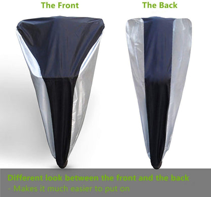 Bicycle cover for outdoor storage, cover/bike storage for mountain bikes. —XL,200*70*110CM,Silver and black, - Image 3