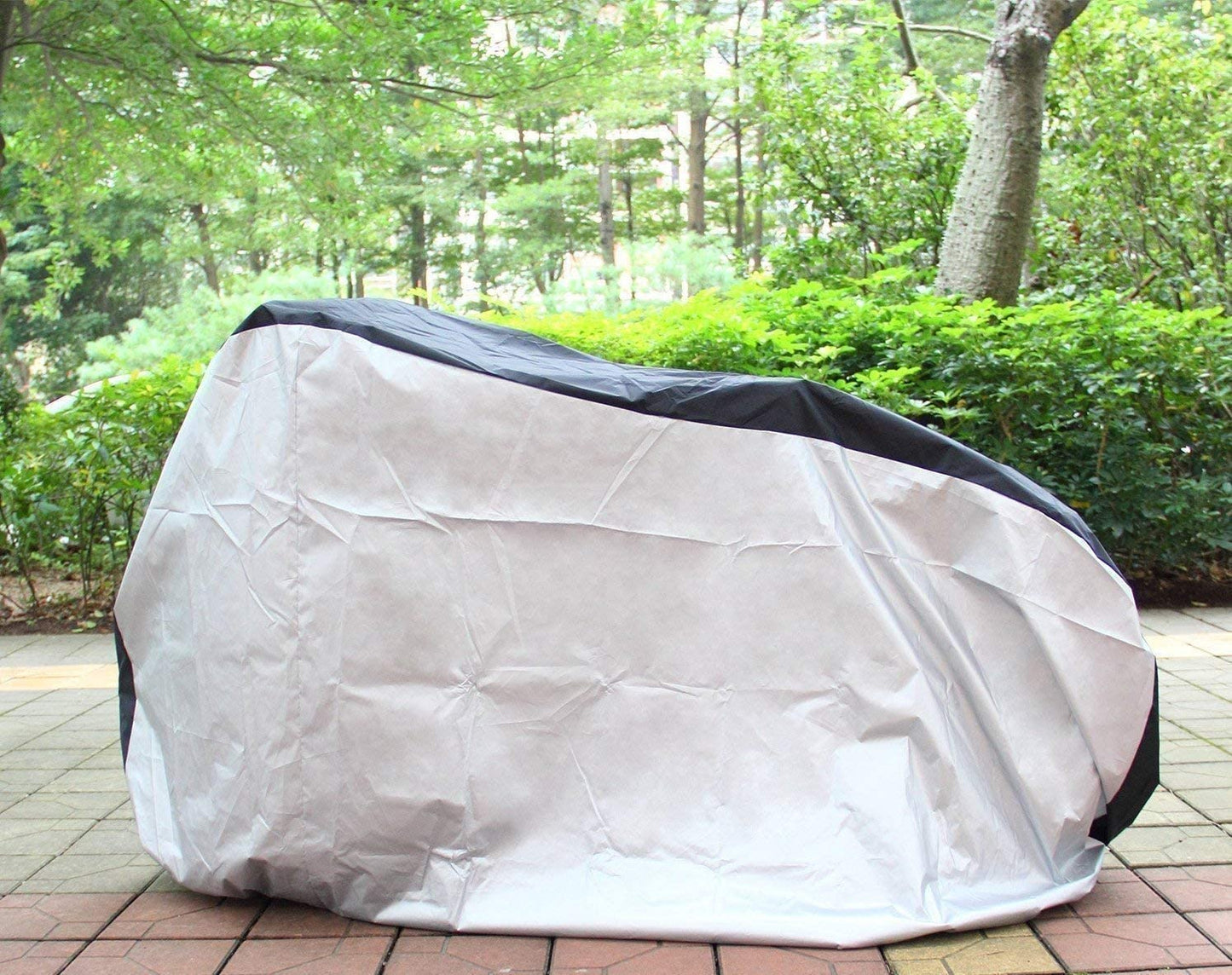 Bicycle cover for outdoor storage, cover/bike storage for mountain bikes. —XL,200*70*110CM,Silver and black, - Image 4