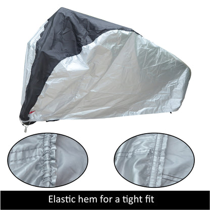 Bicycle cover for outdoor storage, cover/bike storage for mountain bikes. —XL,200*70*110CM,Silver and black, - Image 5
