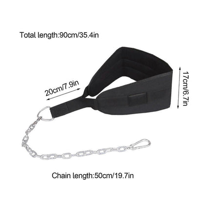 Seektop Weighted Pull Up Dip Belt With Chain (100kg Capacity) - Home Gym Strength Training Waist Belt, Black Eva Material - Image 5