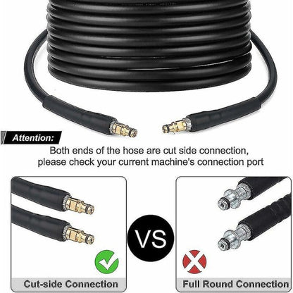 Hose for Kärcher K2 K3 K4 K5 K6 K7 high pressure washer - 10m - Quick connect hose with brass nozzles 10M-yux 10M - Image 2