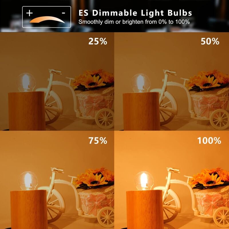 E27 Halogen Bulbs 28W G45 Glass Dimmable Warm White 2700K Golf Ball Shaped Bulb Edison Screw Lamp Clear Shade for Chandelier (6-pack) - Image 4