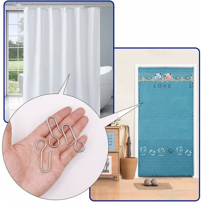 Curtain Clips, 40 Pieces Curtain Rail Hooks, Heavy Duty Zinc Curtain Hooks, for Door Curtains, etc. (50x2.5mm) - Image 4