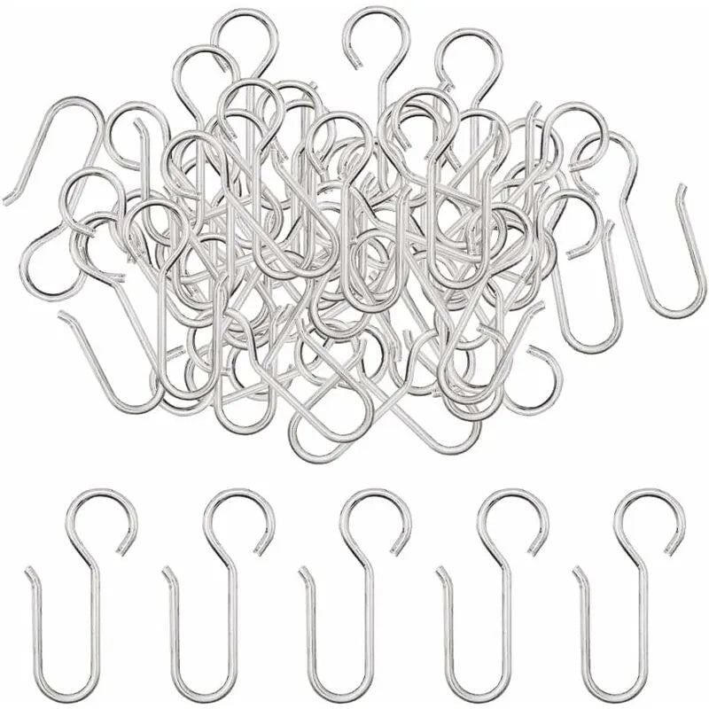 Curtain Clips, 40 Pieces Curtain Rail Hooks, Heavy Duty Zinc Curtain Hooks, for Door Curtains, etc. (50x2.5mm) - Image 5