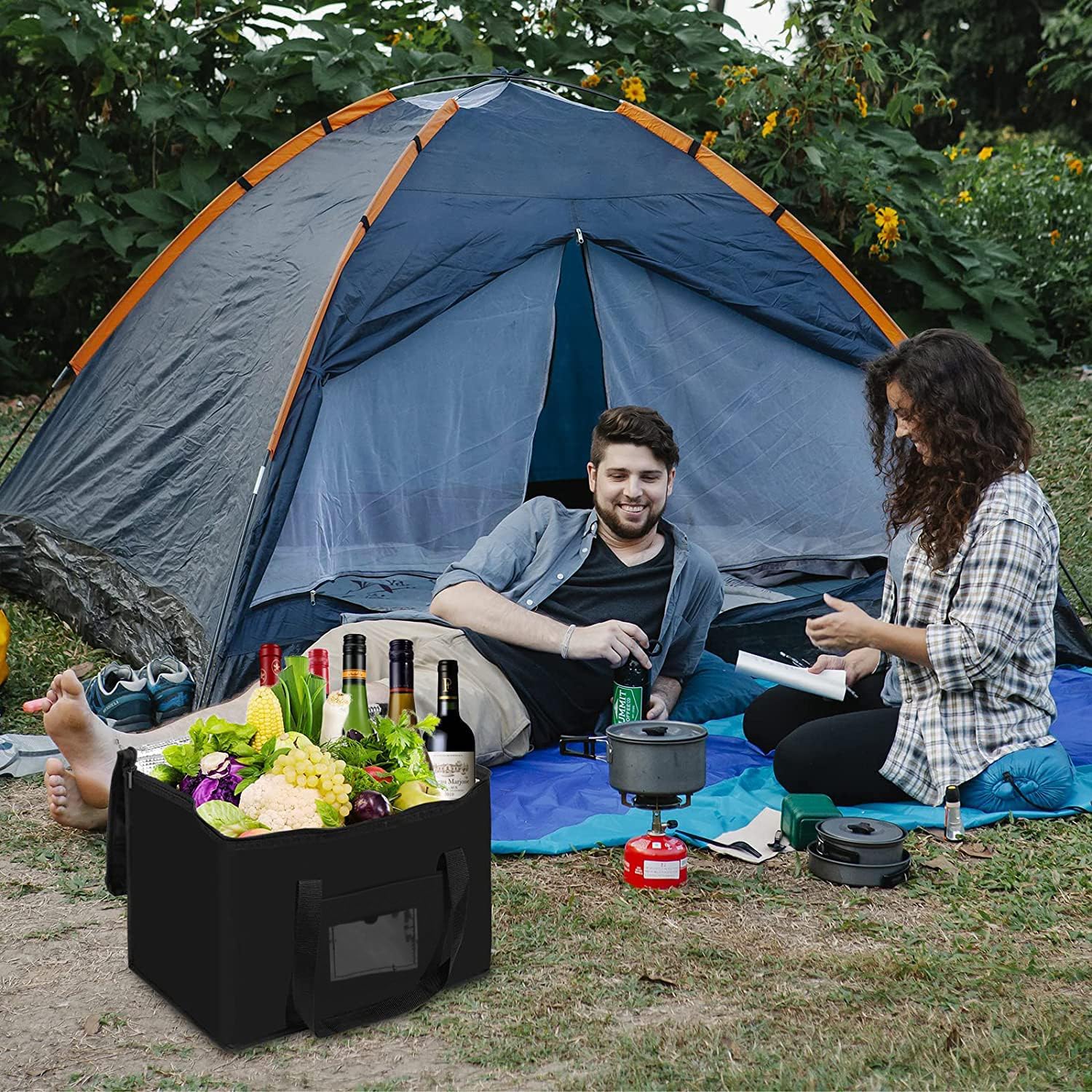 Soft Cooler Bag, 40L Large Cooler Bag, Grocery Bags, Picnic Bag, Thermal Food Delivery Bag, Insulated Bag, Cooler Bag_yux - Image 6