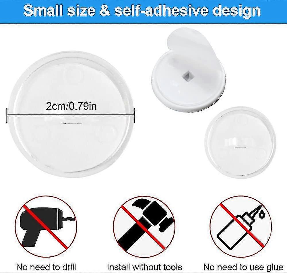 50 pcs Ceiling Hook Self-Adhesive Hook 20mm Plastic Hook Without Drilling Hook Ceiling Fixation Self-Adhesive Wall Hook Ceiling Suspension Hook Shibaod_max - Image 2