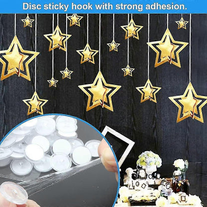 50 pcs Ceiling Hook Self-Adhesive Hook 20mm Plastic Hook Without Drilling Hook Ceiling Fixation Self-Adhesive Wall Hook Ceiling Suspension Hook Shibaod_max - Image 3