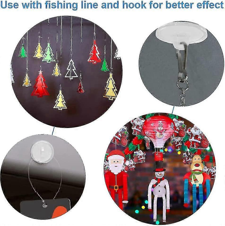 50 pcs Ceiling Hook Self-Adhesive Hook 20mm Plastic Hook Without Drilling Hook Ceiling Fixation Self-Adhesive Wall Hook Ceiling Suspension Hook Shibaod_max - Image 4