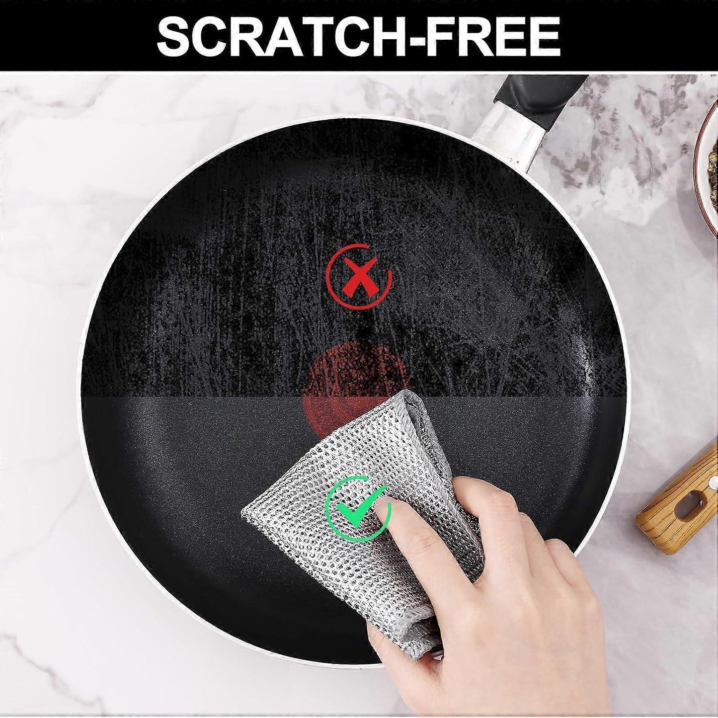 2025 Latest Model 6-Pack Multifunctional Steel Wire Dish Cloths, Double Layer - Image 4