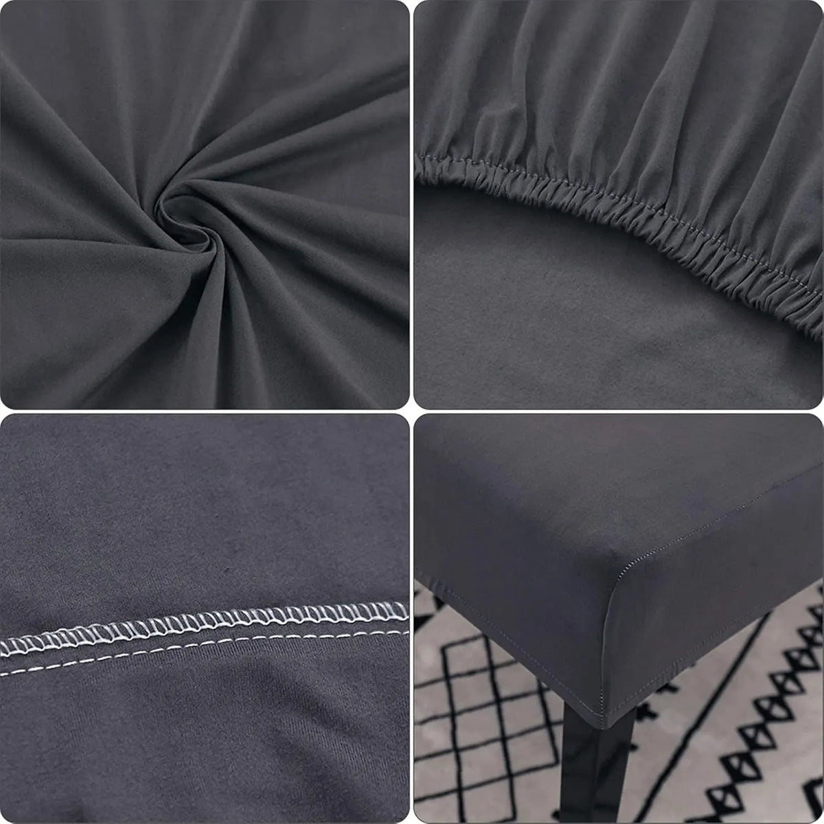 Chair Covers Set of 4 or 6, Stretch Removable Washable Chair Covers Decoration Slipcovers Seat Covers for Hotel grey-tfrf grey 6pcs - Image 5