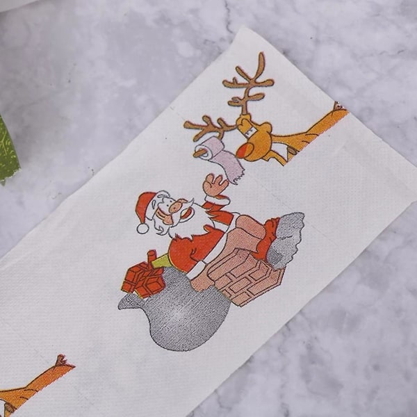 rolls of Christmas themed toilet paper for home, office or restroom - Image 5