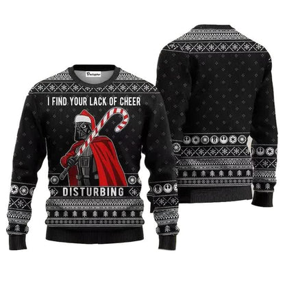 Santa Darth Vader Christmas Sweater Ugly Star Wars The Mandalorian Men's Sweater Autumn Winter Women's Sweater style 4 style 4 L - Image 2