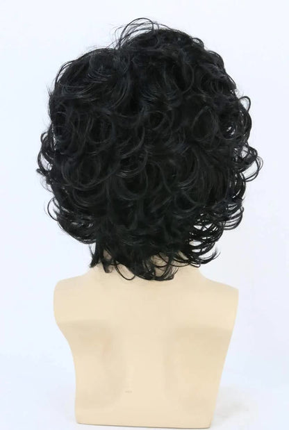 Short Black Men's Wig with Curly and Fluffy Wigs, Natural Synthetic Wigs for Men, Daily Party Wear for Men Brown 10 Inch - Image 6