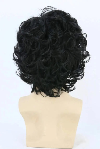 Short Black Men's Wig with Curly and Fluffy Wigs, Natural Synthetic Wigs for Men, Daily Party Wear for Men Brown 10 Inch - Image 6