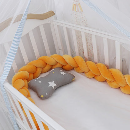 Baby rotating bed snake, bed cover decoration, handmade three-strand braid Light gray Light gray 1 meter - Image 5