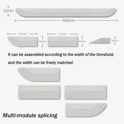 Replacement ramp for robot vacuum cleaner, threshold ramp for doors, gray - Image 2