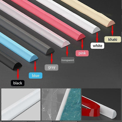 Shower Barrier Water Barrier 50/100/200cm Bendable - Perfect gray 200cm-max gray 200cm - Image 2