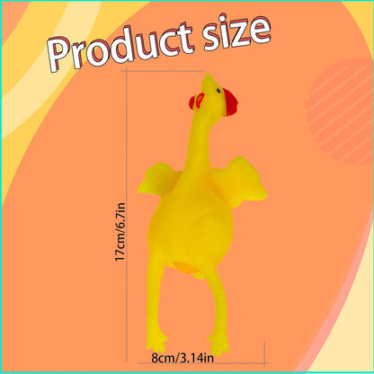 Laying Hens, creative toys, jokes, squeeze toy laying hen, ventilation chicken key chains, ventilation, stress relief, trick-yux - Image 5