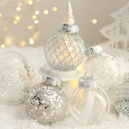 Set of 25 white Christmas tree balls - Christmas tree decoration -—max - Image 3
