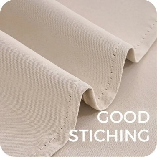 Thermal Insulating Blackout Curtain 140x160 cm Short Beige Interior Small Window Curtains for Living Room Bedroom Set of 2 with Eyelets, by DEBUNS - Image 4